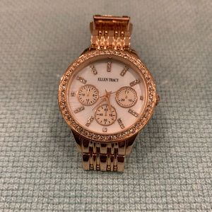 Ellen Tracy Rose gold watch